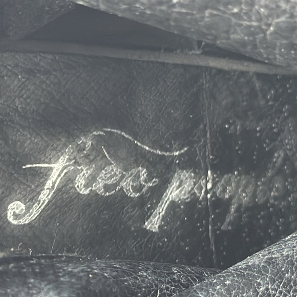 Free People Marquis distressed black leather ankle boot with rear zip block heel - Picture 8 of 10